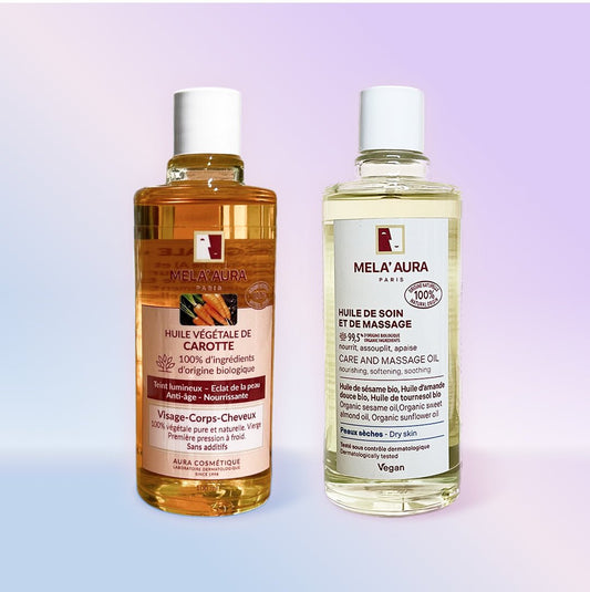 Duo Huile de Carotte et Huile de Soin et de Massage