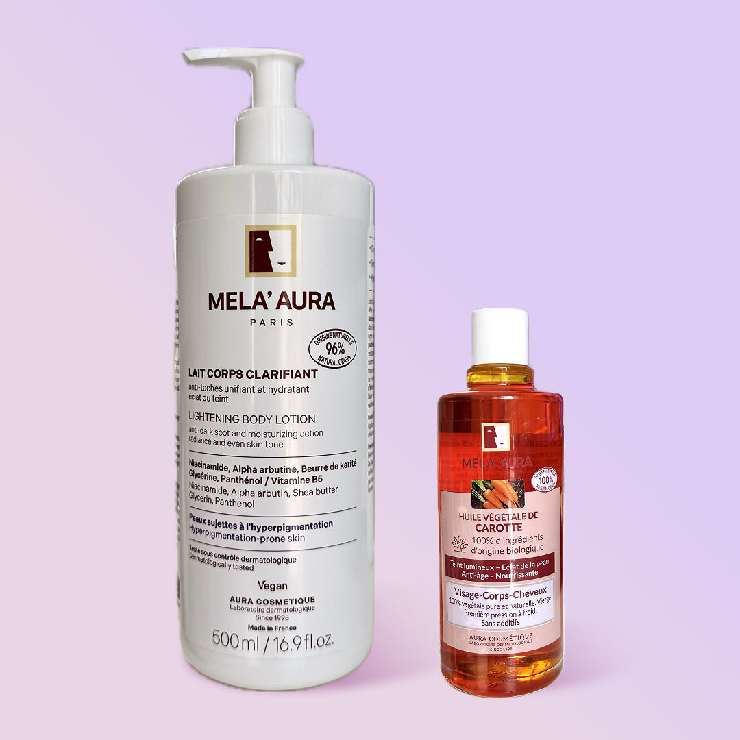 Duo Lait Corps Clarifiant et Huile de Carotte