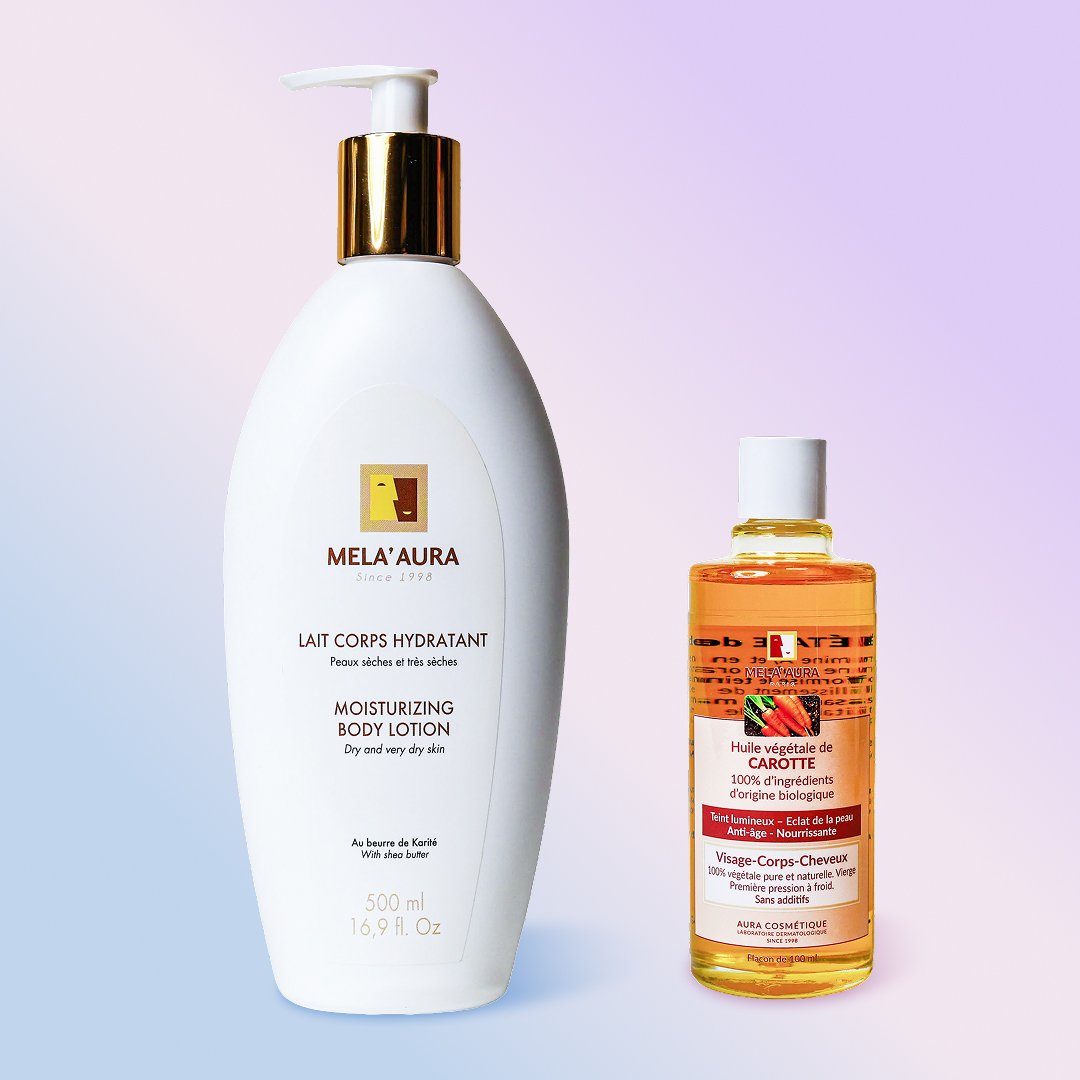 Duo Lait Corps Hydratant et Huile Végétale de Carotte