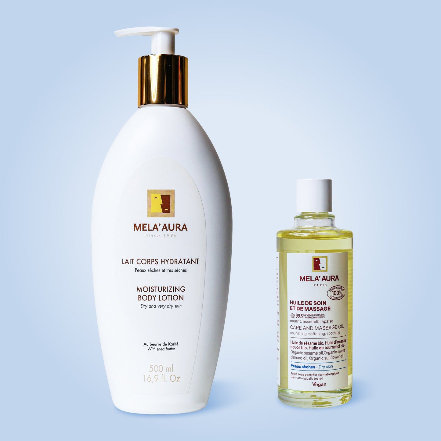 Duo Lait Corps Hydratant et Huile de soin et de Massage