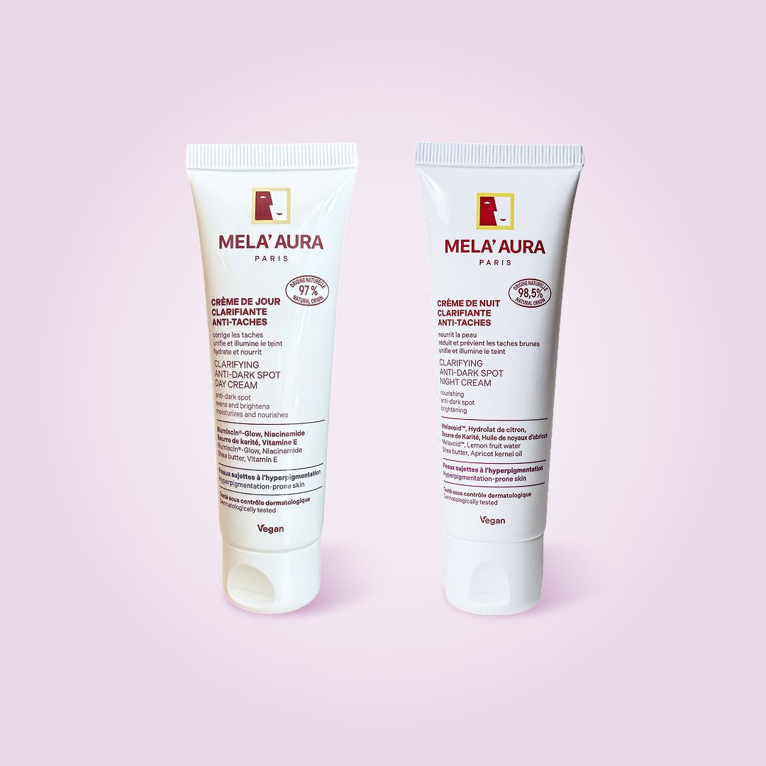 Duo klärende Anti-Flecken-Creme und klärende Anti-Flecken-Nachtcreme