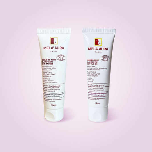 Duo klärende Anti-Flecken-Creme und klärende Anti-Flecken-Nachtcreme