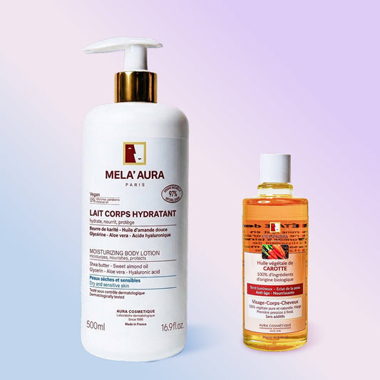 Duo Lait Corps Hydratant et Huile Végétale de Carotte
