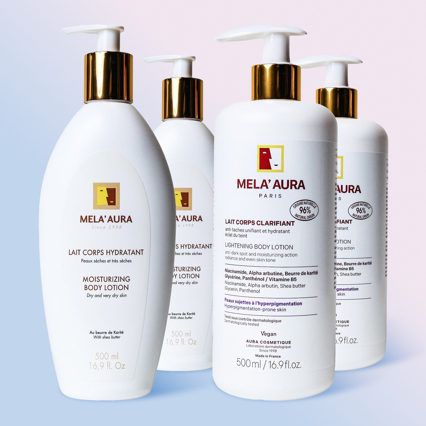 Duo Lait Corps Hydratant et Lait Corps Clarifiant