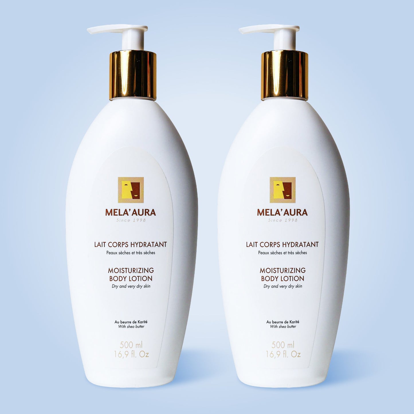 DUO Lait Corps Hydratant Réparateur pour Peaux noires, mates et métissées sèches et très sèches - Beurre de Karité