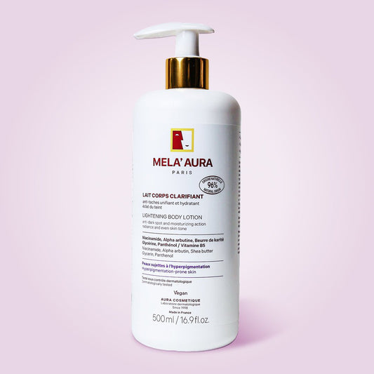 Lait Corps Clarifiant/Unifiant/Éclat du teint et hydratant. Anti-taches d’hyperpigmentation. Peaux noires, mates et métissées - Riche en Beurre de Karité/Niacinamide